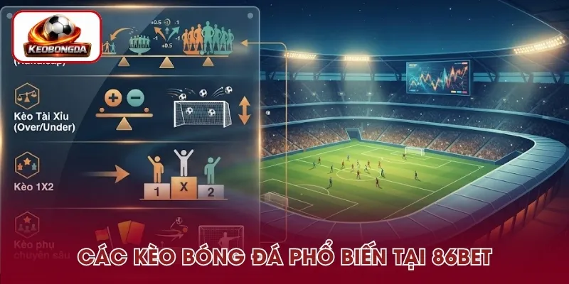 Các loại kèo bóng đá phổ biến trên 86BET