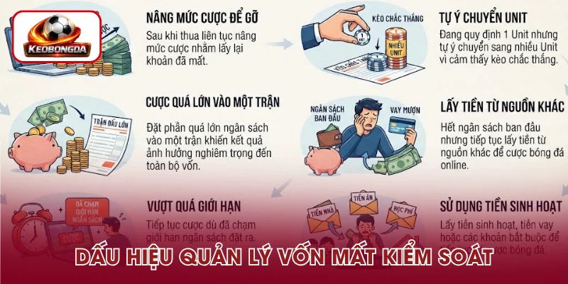 Dấu hiệu nhận thấy vốn cược bóng đá mất kiểm soát