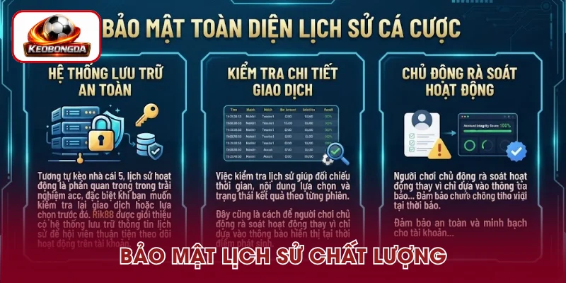 Bảo mật lịch sử cược bóng đá tốt